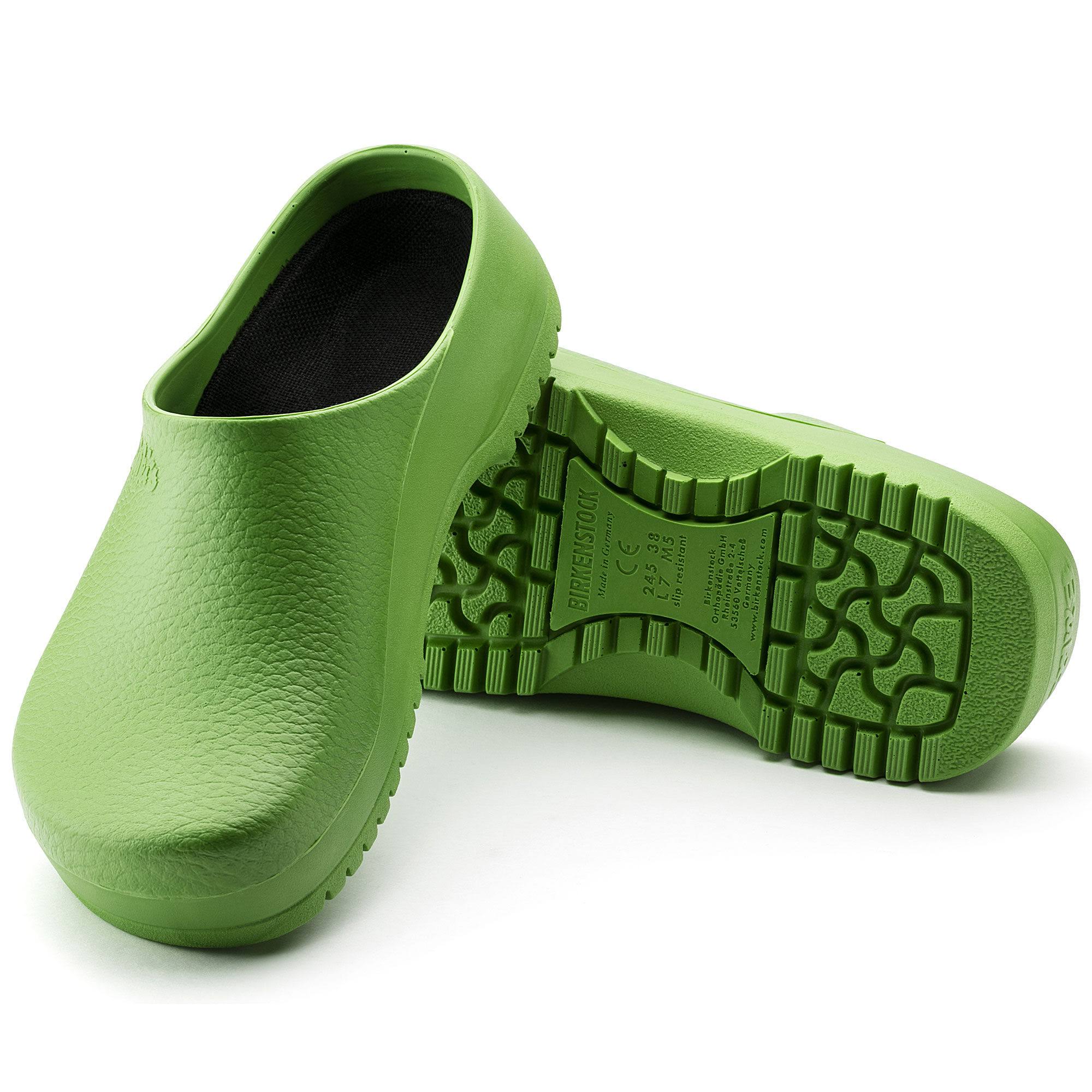 Birkenstock Super-Birki Polyurethane Apple Green Clogs for Medical Professionals - Designed to Maintain Safety Standards