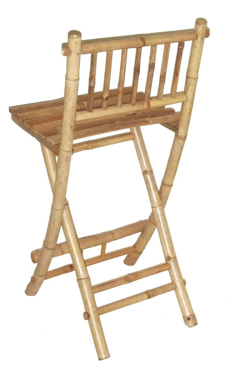 Bamboo54 Wood Folding Patio Bar Stool