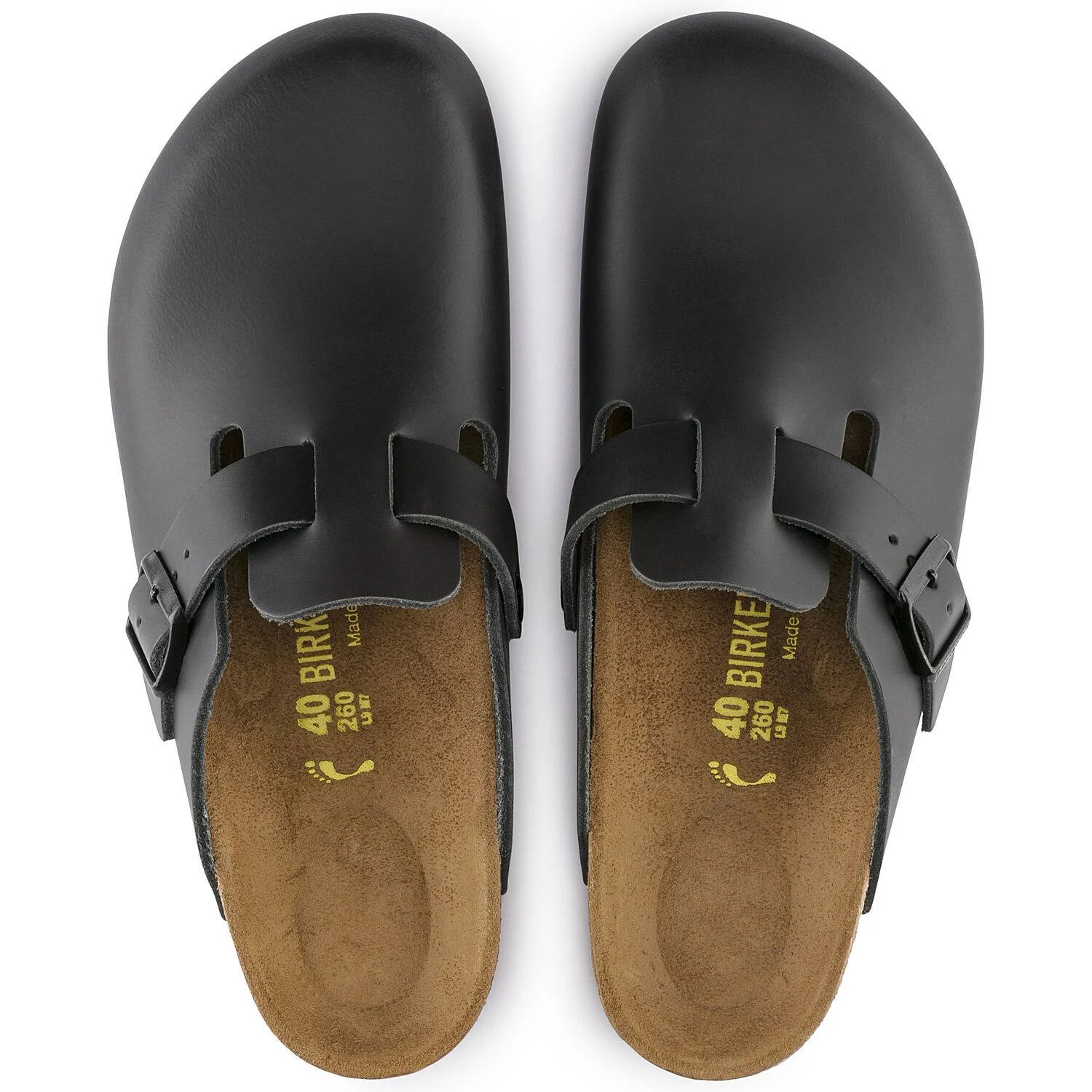 Birkenstock Boston Clogs Regular Black Natural Leather EU 42 / Regular