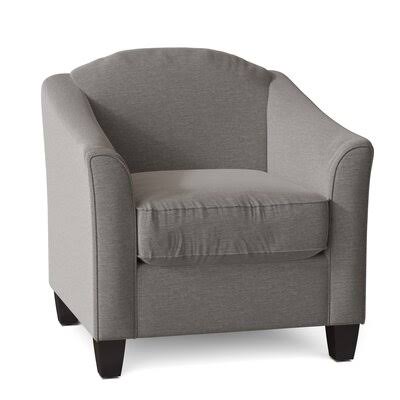 Birch Lane Birkett Armchair Body Fabric: Sunbrella Flagship Pewter, Leg Color: Gray