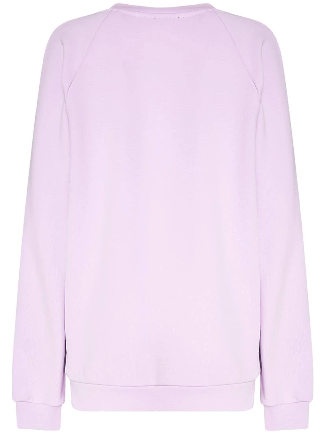 Balmain | Women Flocked Logo Cotton Sweatshirt Lilac/white S