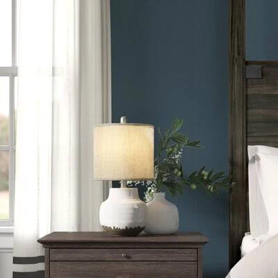 George Oliver Villeneuve 19.5x22 Table Lamp Base Color: Blue