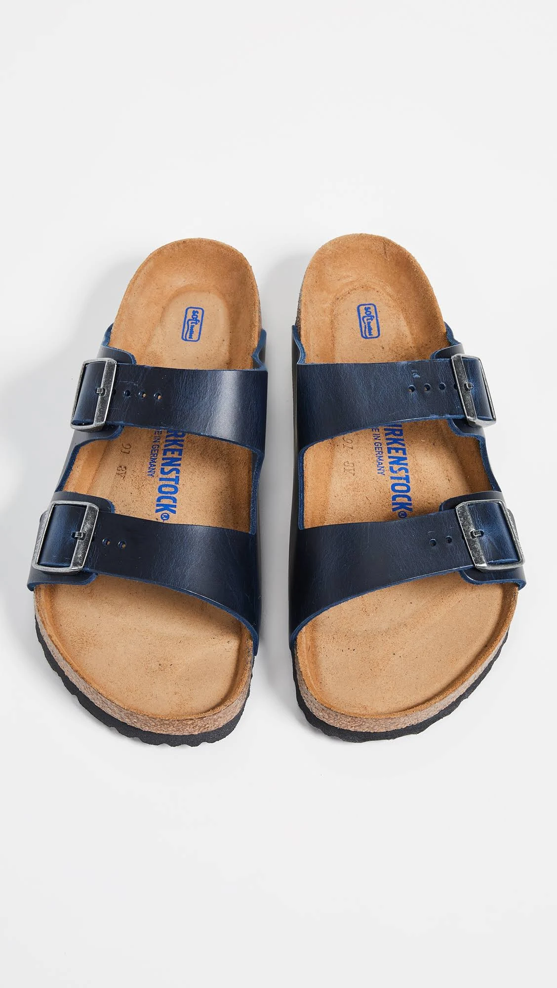 Birkenstock Arizona Soft Footbed - Oiled Leather Blue / 43 / Regular