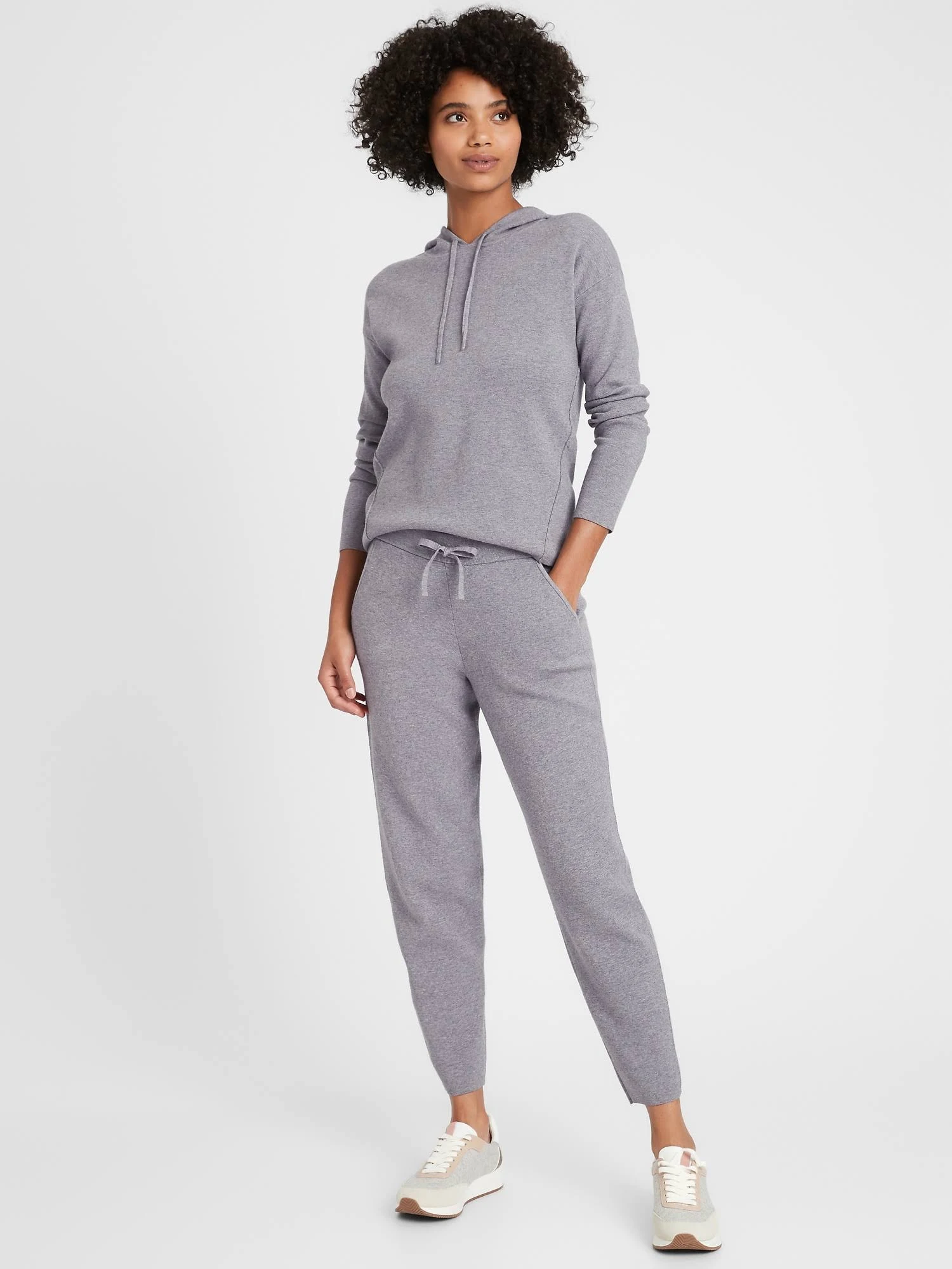 Banana Republic Women's Sweater Jogger Heather Gray Size L