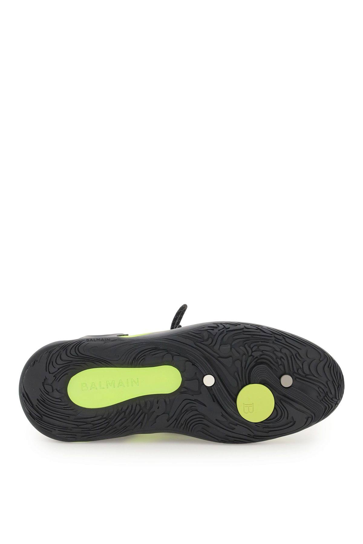 Balmain B-runner Sneakers 39 Black,White,Yellow Technical