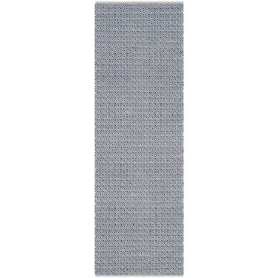 Hampden Handmade Flatweave Cotton Ivory/Navy Rug Bungalow Rose Rug Size: Runner 2&3x22 x 7&