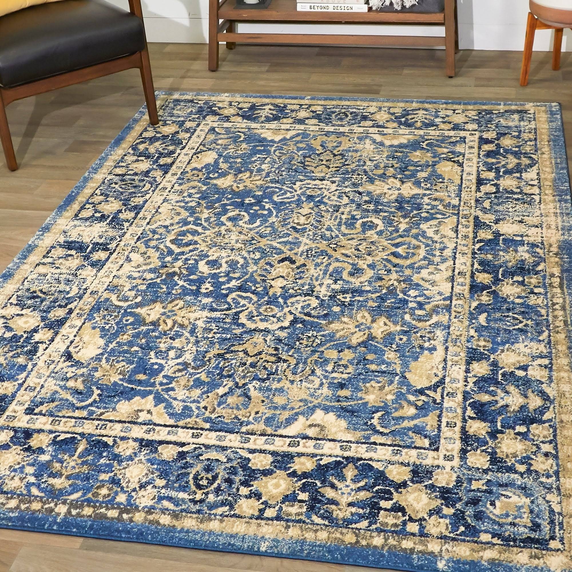 BALTA Celega Blue 5 ft. x 7 ft. Vintage Persian Area Rug