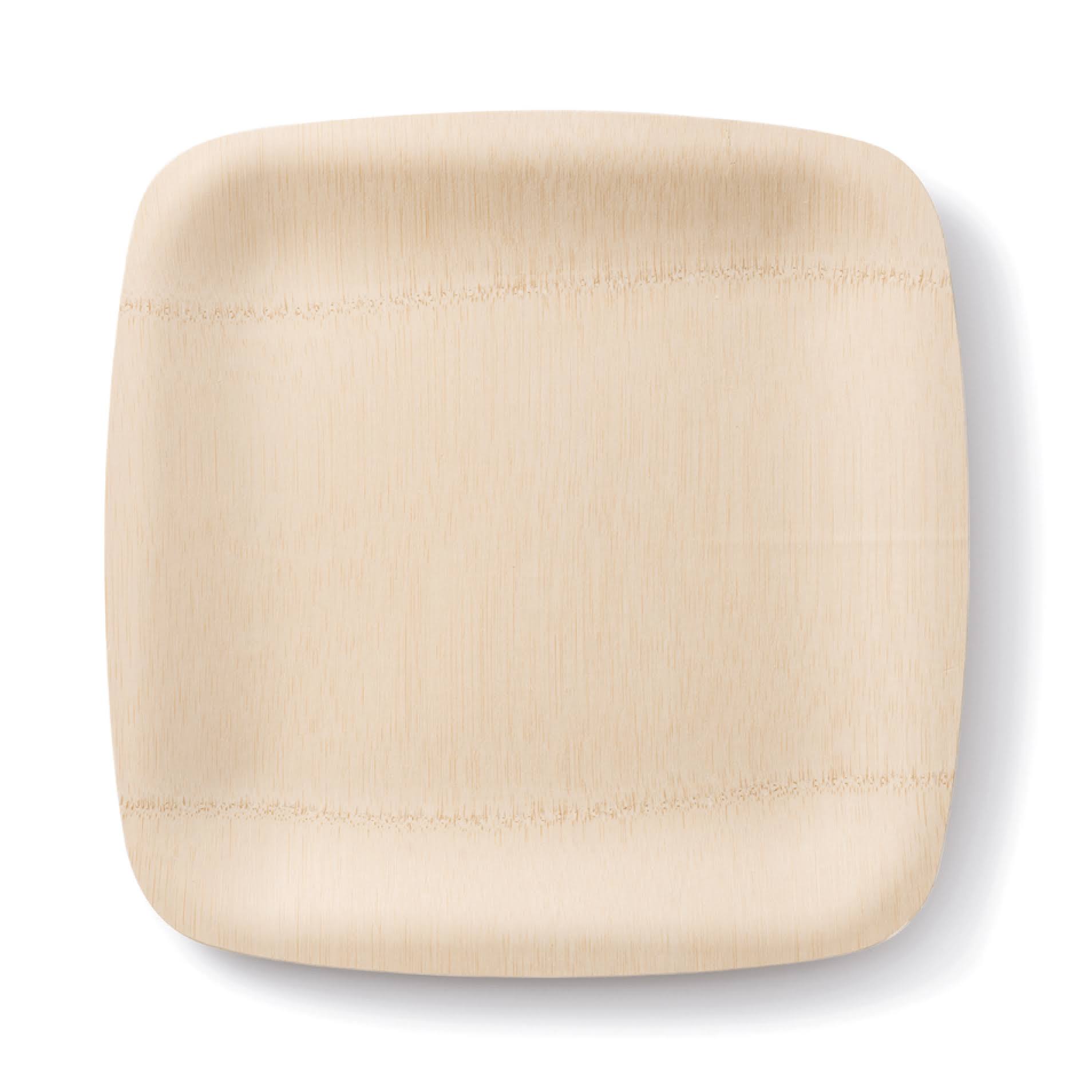 Bambu, Veneerware Square Bamboo Plates - 11 Inches, 25-Pack