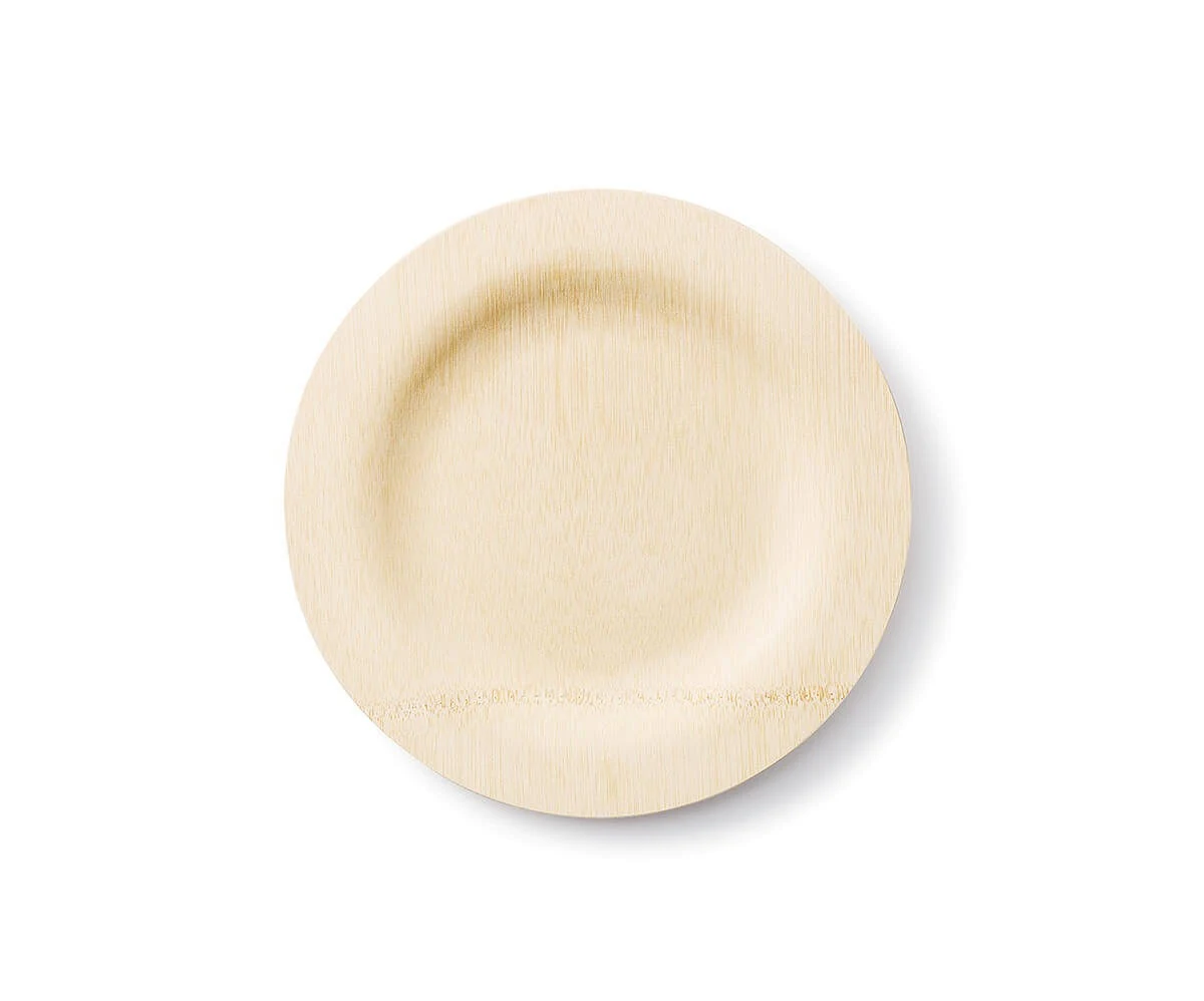 9in Disposable Bamboo Plate - 100/Case