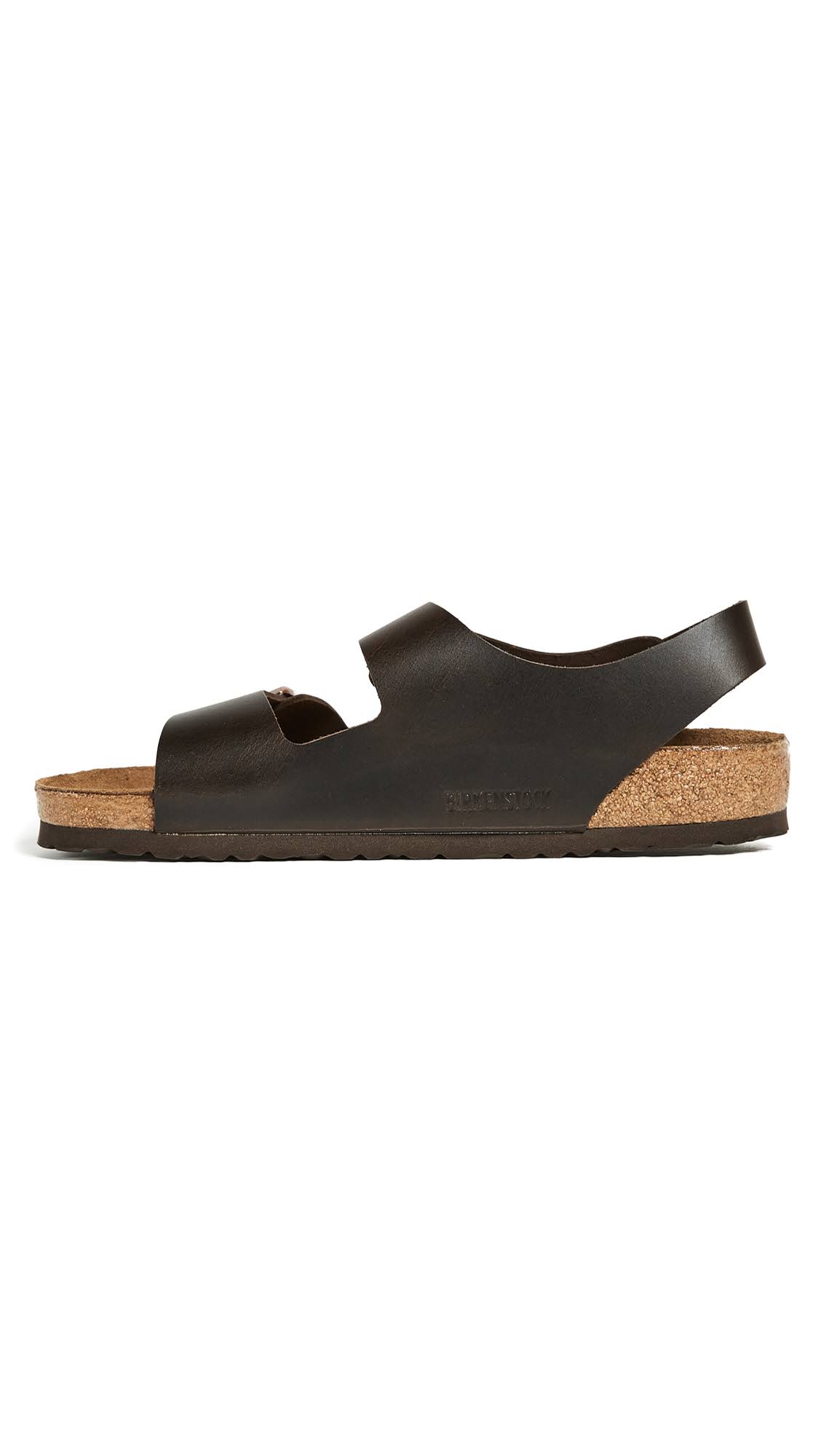 Birkenstock Milano Soft Footbed Sandal - 45 - Brown Amalfi Leather
