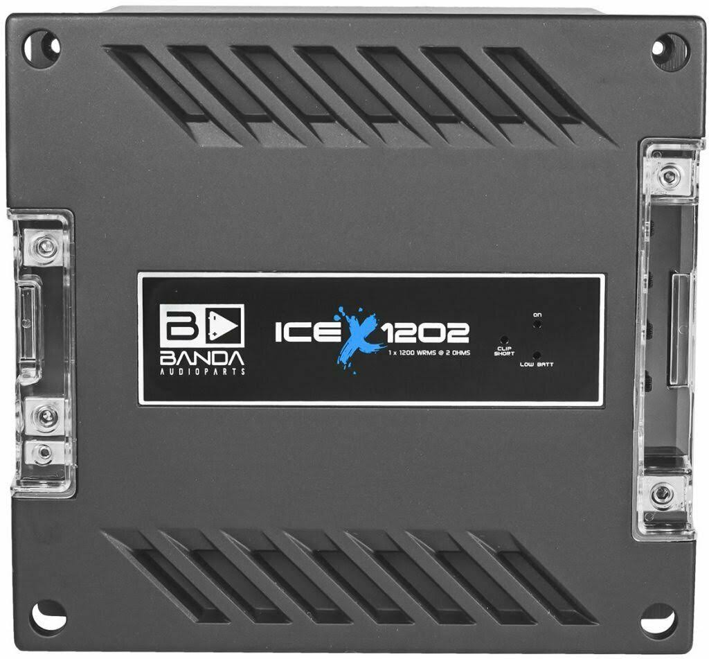 Banda Audioparts ICEX1202 One Channel 1200W Max at 2 Ohm Car Audio Amplifier