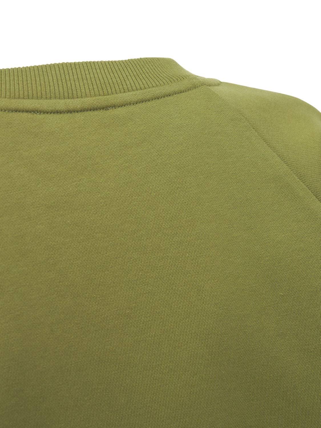 Balmain | Women Logo Printed Cotton Sweatshirt Green/White S