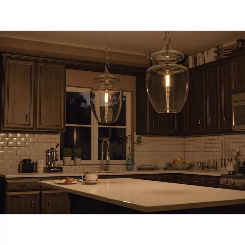 Sussex 1-Light Schoolhouse Pendant Shade Color: Clear