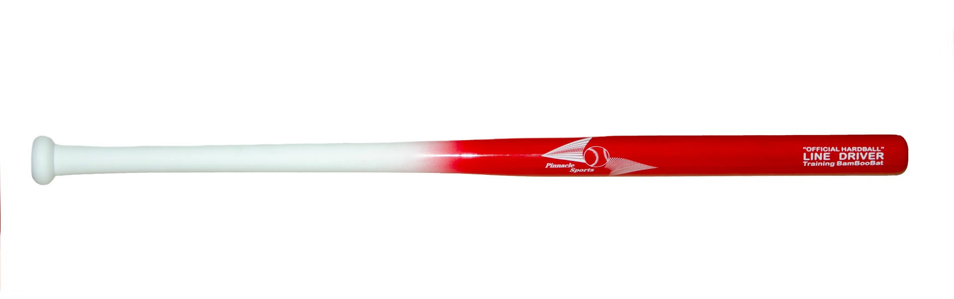 Pinnacle Sports Line Driver/Soft Toss Training Bamboo Baseball Bat in White/Red (32)