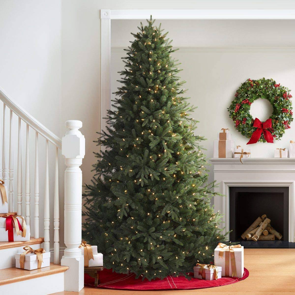 Balsam Hill Saratoga Spruce Prelit Artificial Christmas Tree, 7 Feet, Clear Lights