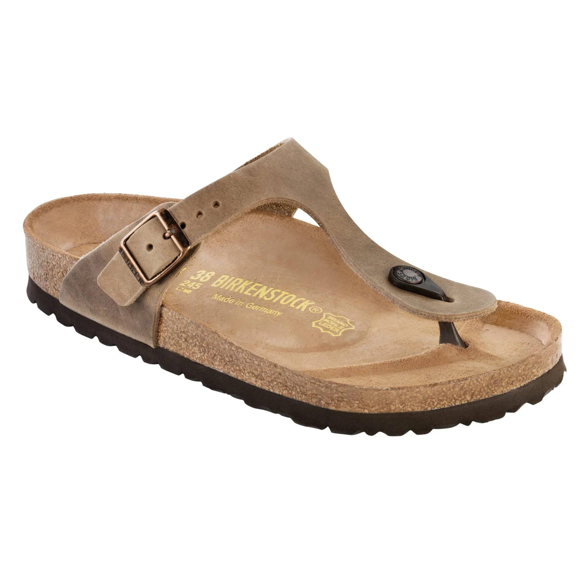 Birkenstock Gizeh Oiled Leather Women's Sandals Tobacco Oiled Leather : 37 (US Women's 6-6.5) Regular