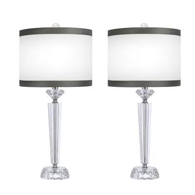 Maines Crystal 25.75x22 Table Lamp Set