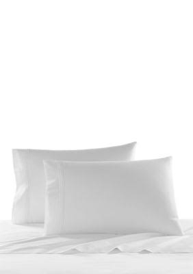 Kassatex Strada Bedding Collection Queen Pillowcase Set, White