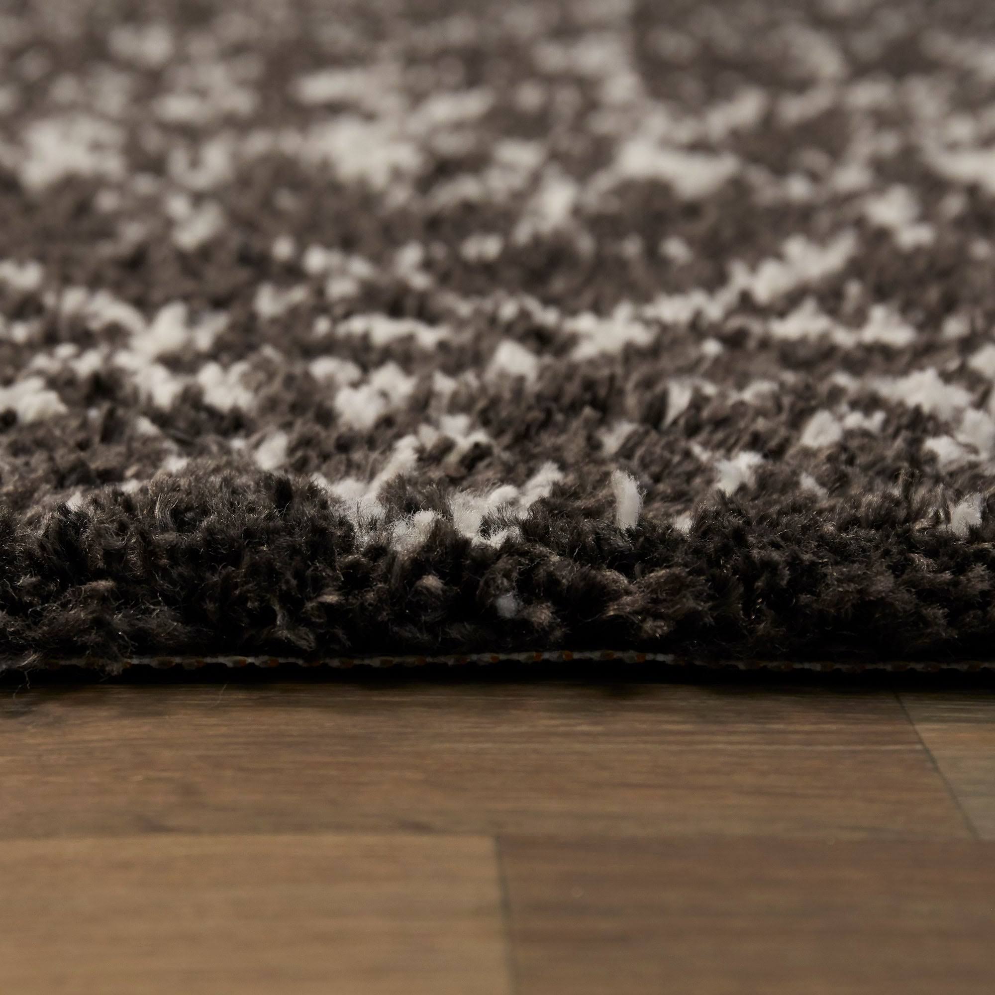 BALTA Dominic Grey/Cream 8 ft. x 10 ft. Moroccan Shag Area Rug
