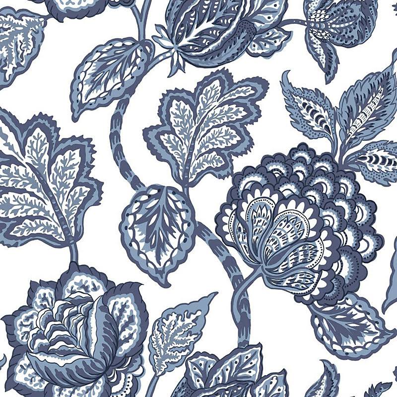 Bold Floral Wallpaper Silver - Ballard Designs