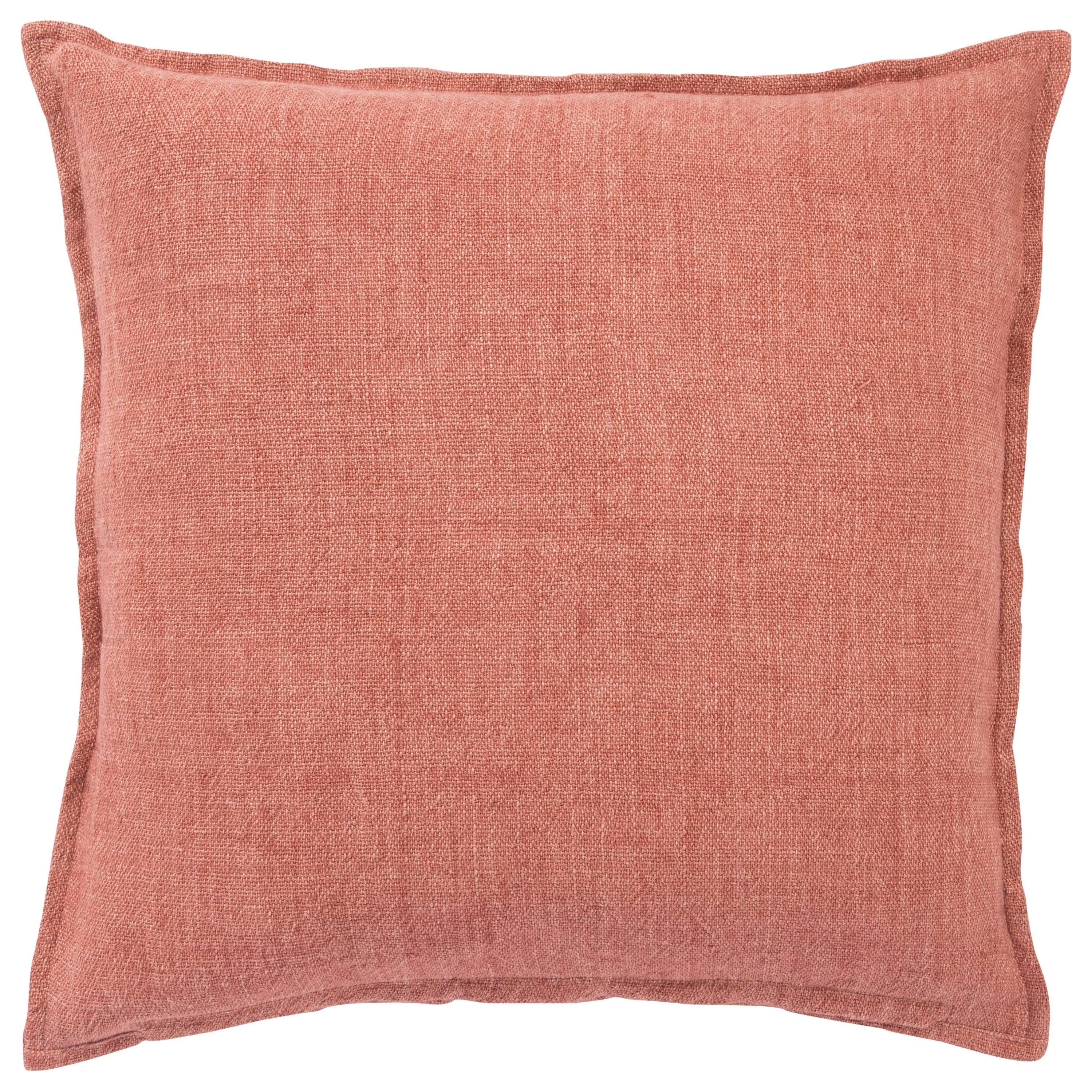 Bay Solid Red Poly Throw Pillow - 22x22x22x22 Polyester Fill