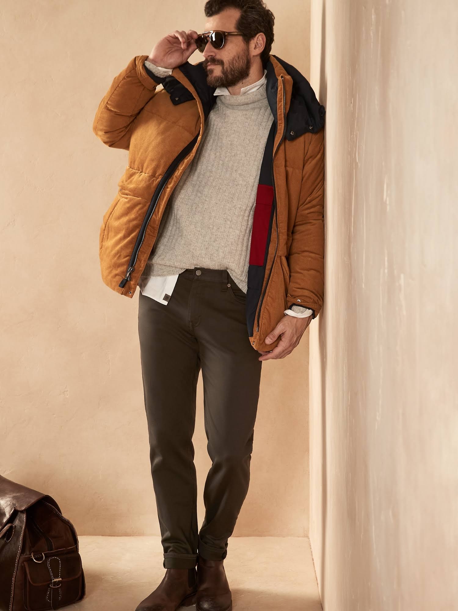 Banana Republic Men's Tapered Traveler Pant Dark Gray Size 38W 34L