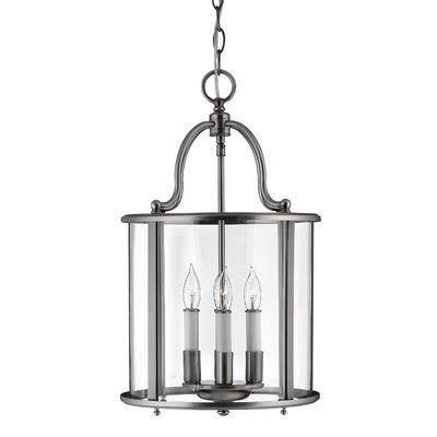 Mcmichael 4 - Light Lantern Drum Pendant Birch LANE? Finish: Pewter