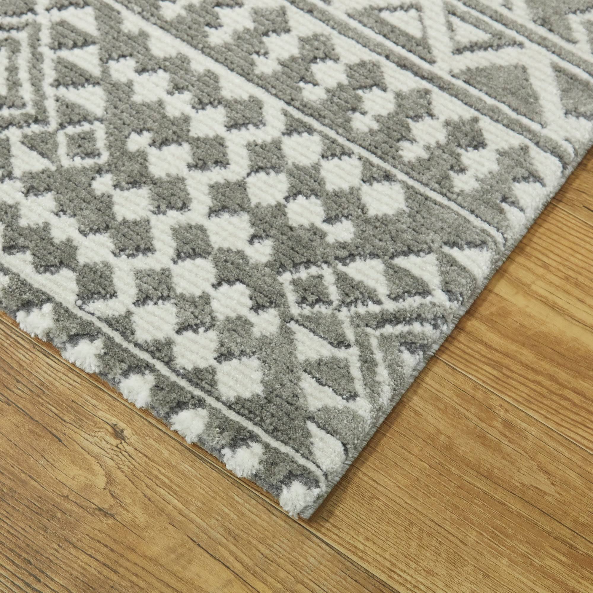 Rico Transitional Southwestern Area Rug - 7&10x22 x 10& - Charcoal Grey