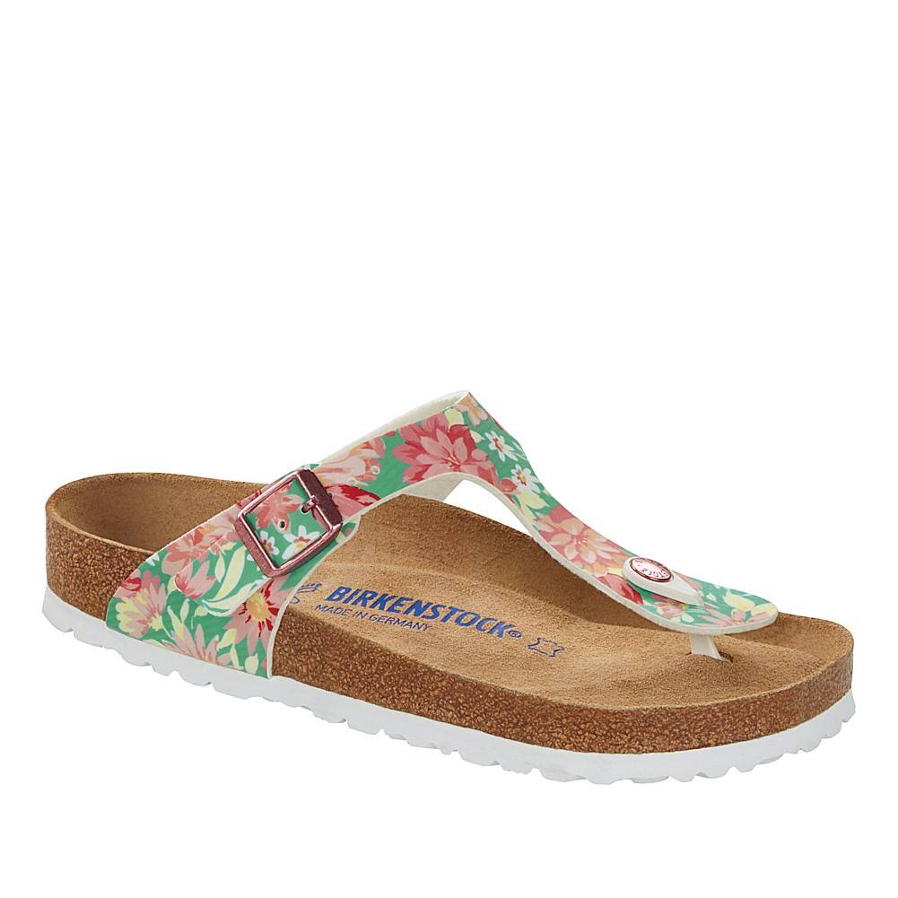 Birkenstock Gizeh Supernatural Flowers Soft Footbed Sandal - Green - 8/8.5