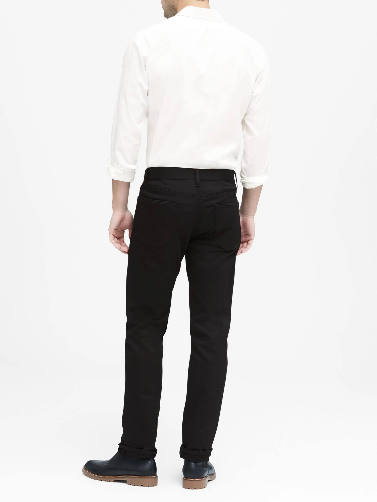 Banana Republic Men's Slim Traveler Pant Stay Black Tall Size 38W 36L