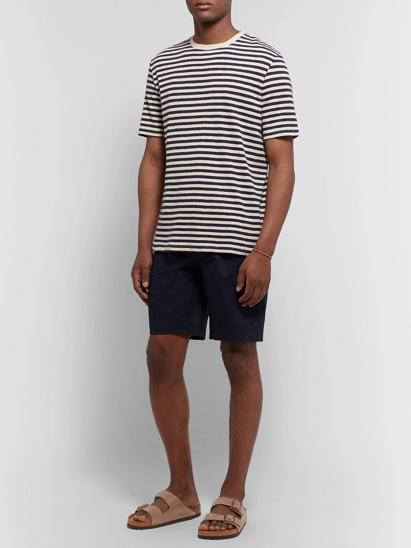 Birkenstock Arizona Suede Soft Footbed Sandals - Taupe