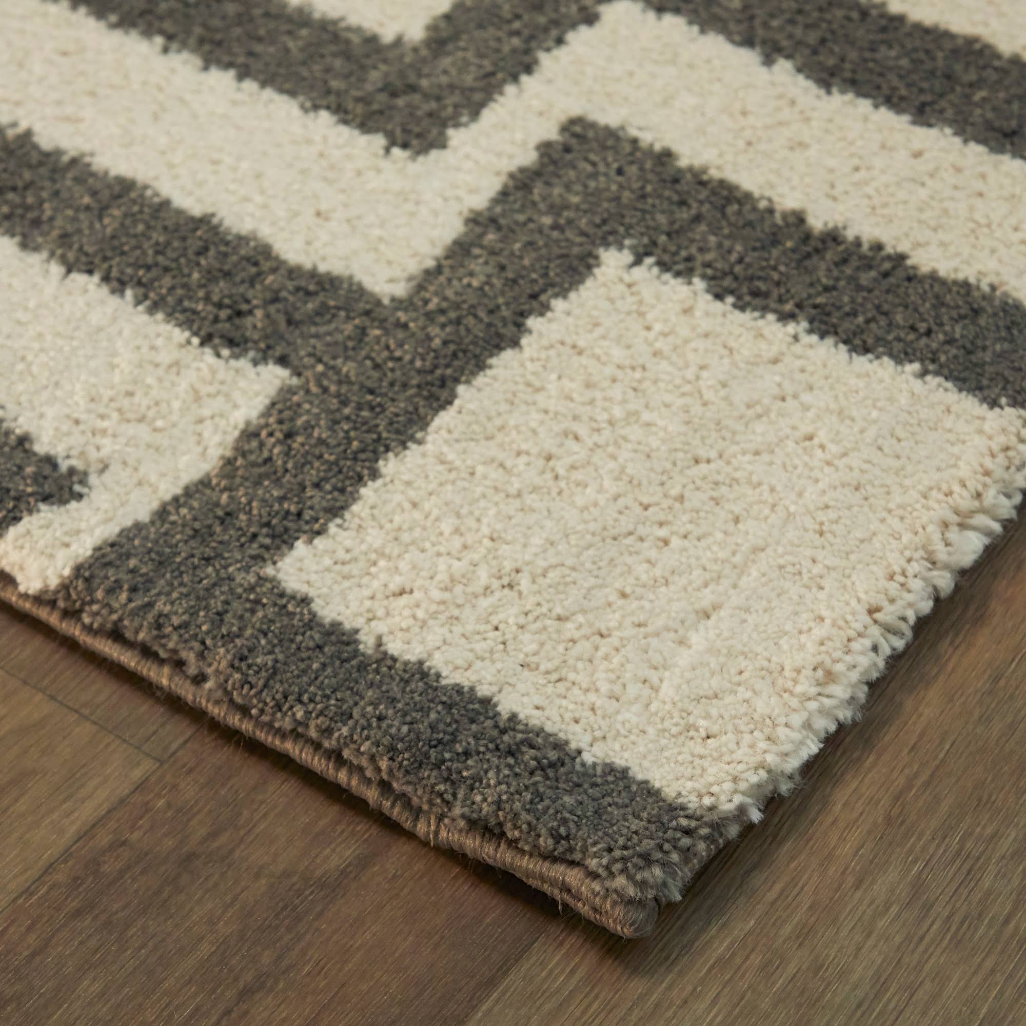 Campbell Modern Geometric Area Rug - 7&10x22 x 10& - Taupe