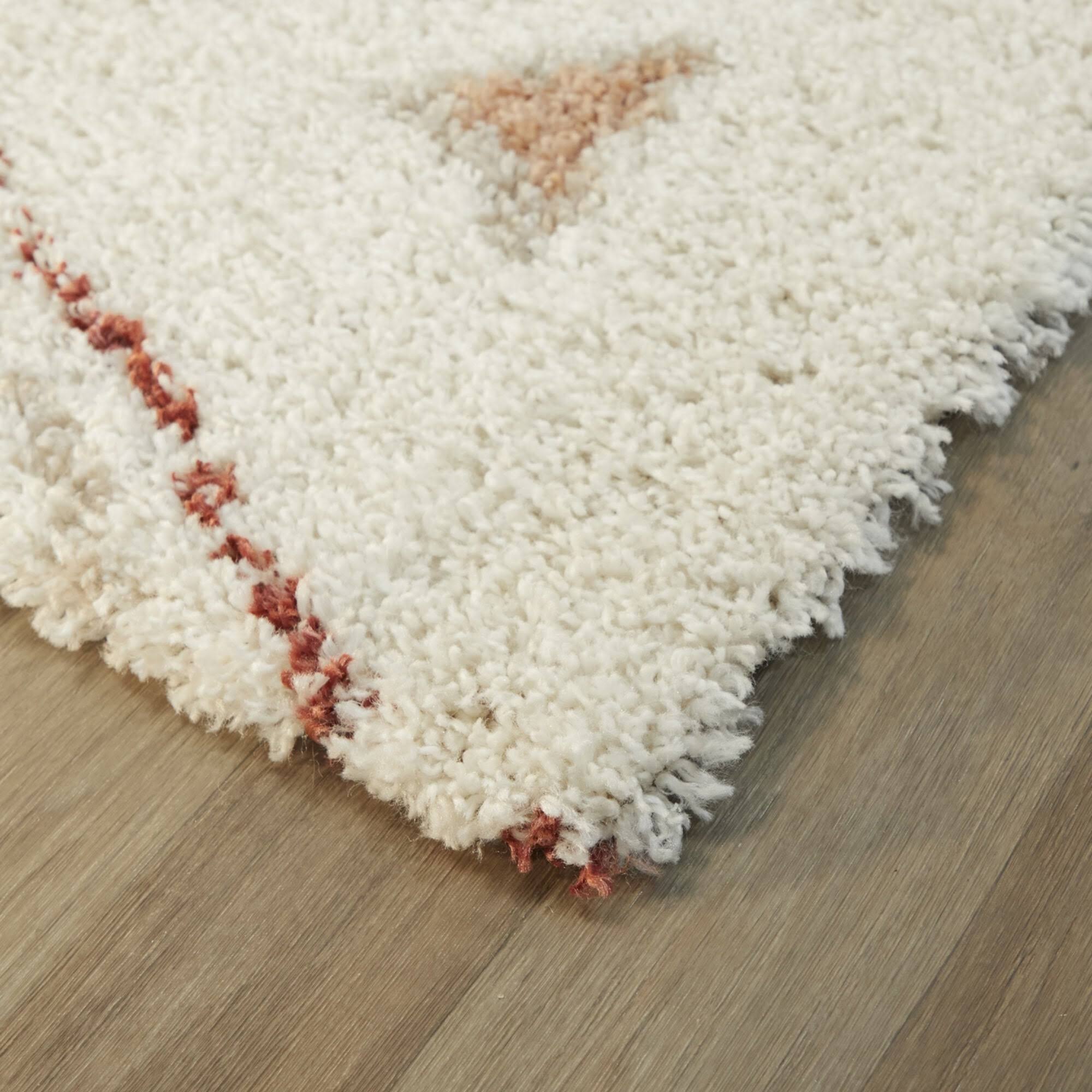 Kallos Tribal Shag Area Rug - 7&10x22 x 10& - Charcoal Grey