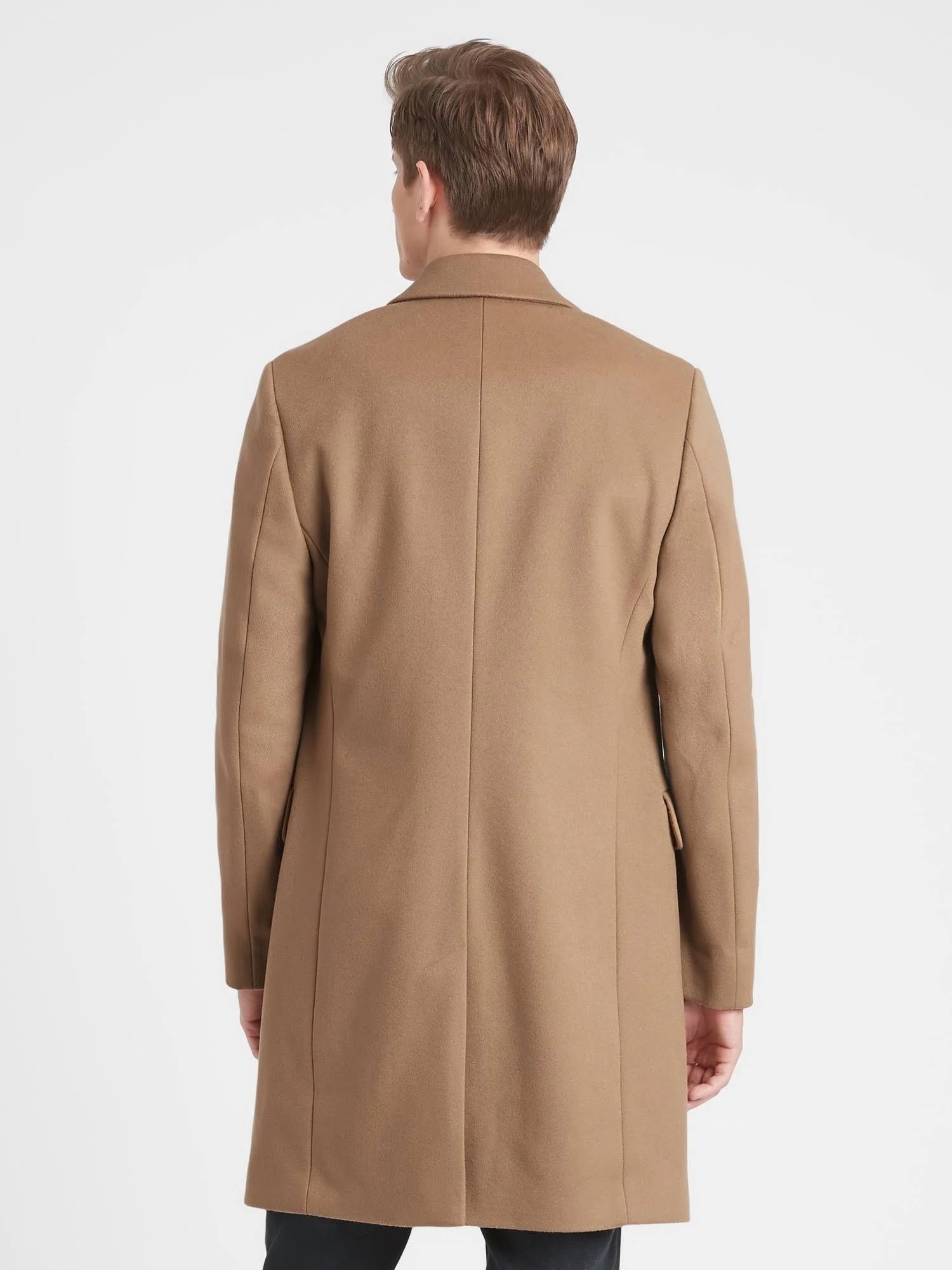 Banana Republic Men's Italian Melton Topcoat Camel Size S