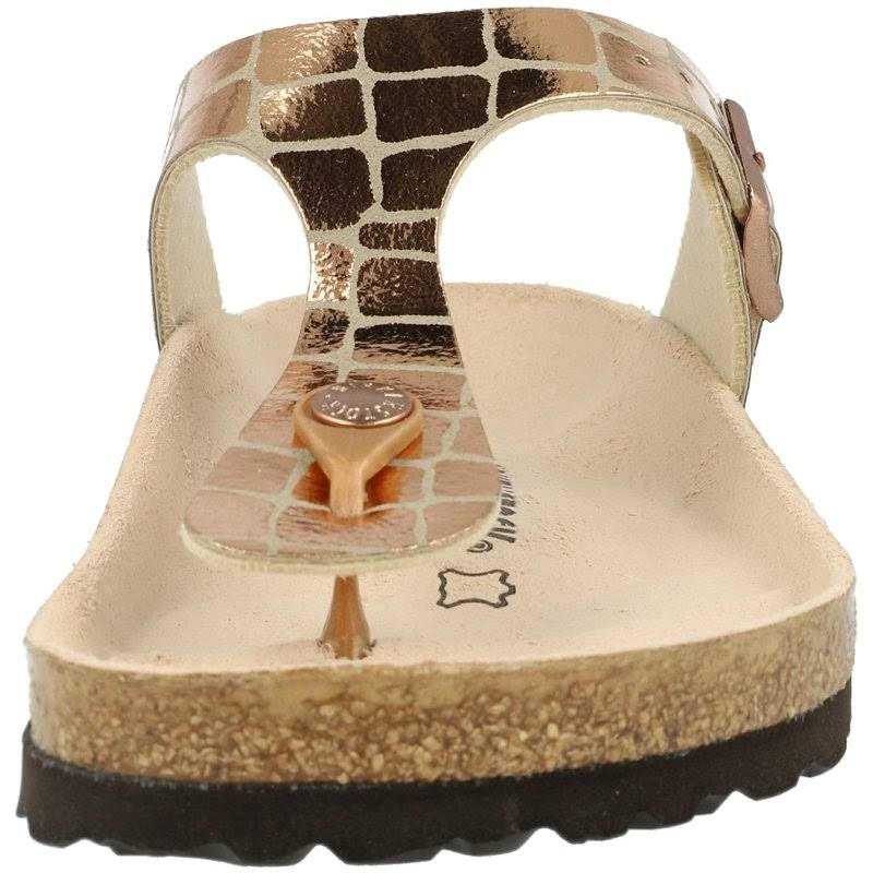 Birkenstock Adult Gizeh Bronze Microfiber Slides Sandals
