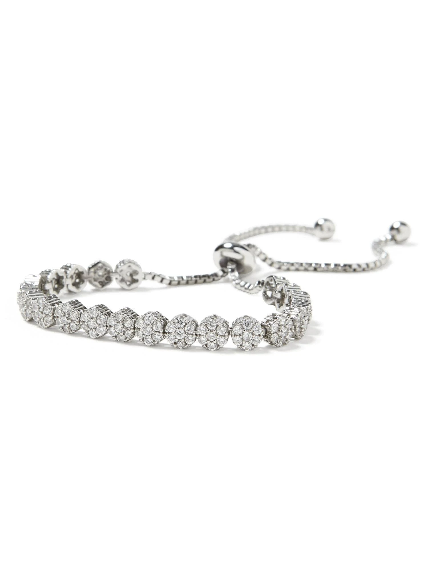 Banana Republic Women's Sparkle Circle Bracelet Silver One Size