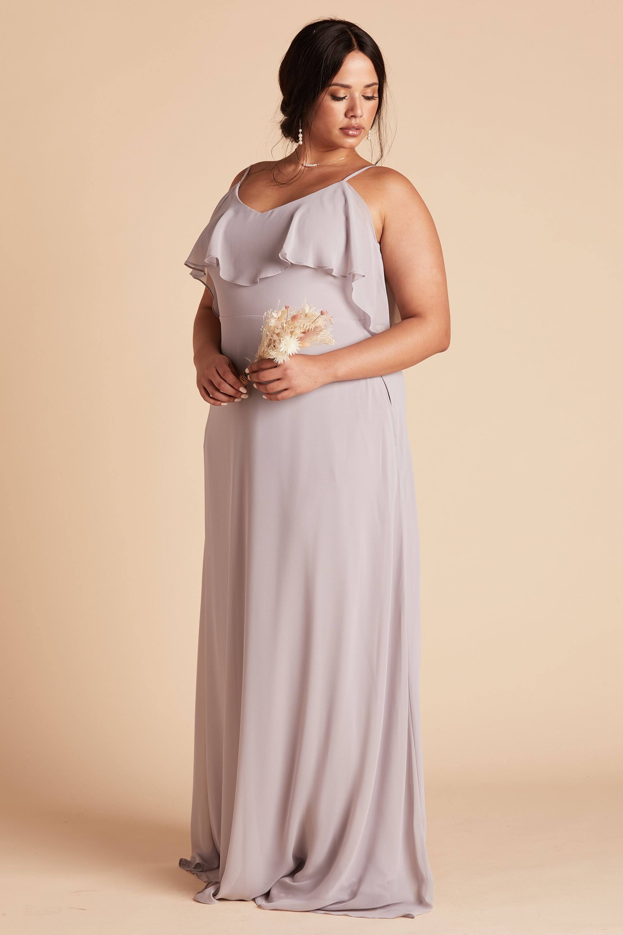 Birdy Grey Jane Plus Size Convertible Chiffon Bridesmaid Dress in Lilac 2x / Lilac