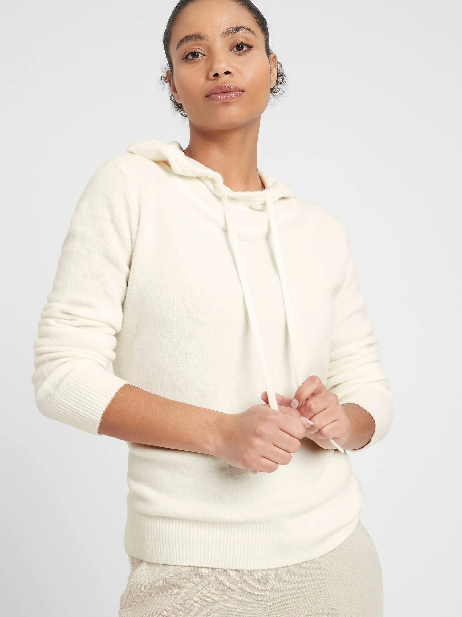 Banana Republic Women's Sweater Hoodie White Size Xs