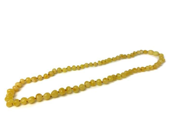 Adult Baltic Amber Arthritis Carpal Tunnel Sciatica Migraine Back Pain - Polished Milk 19 inch