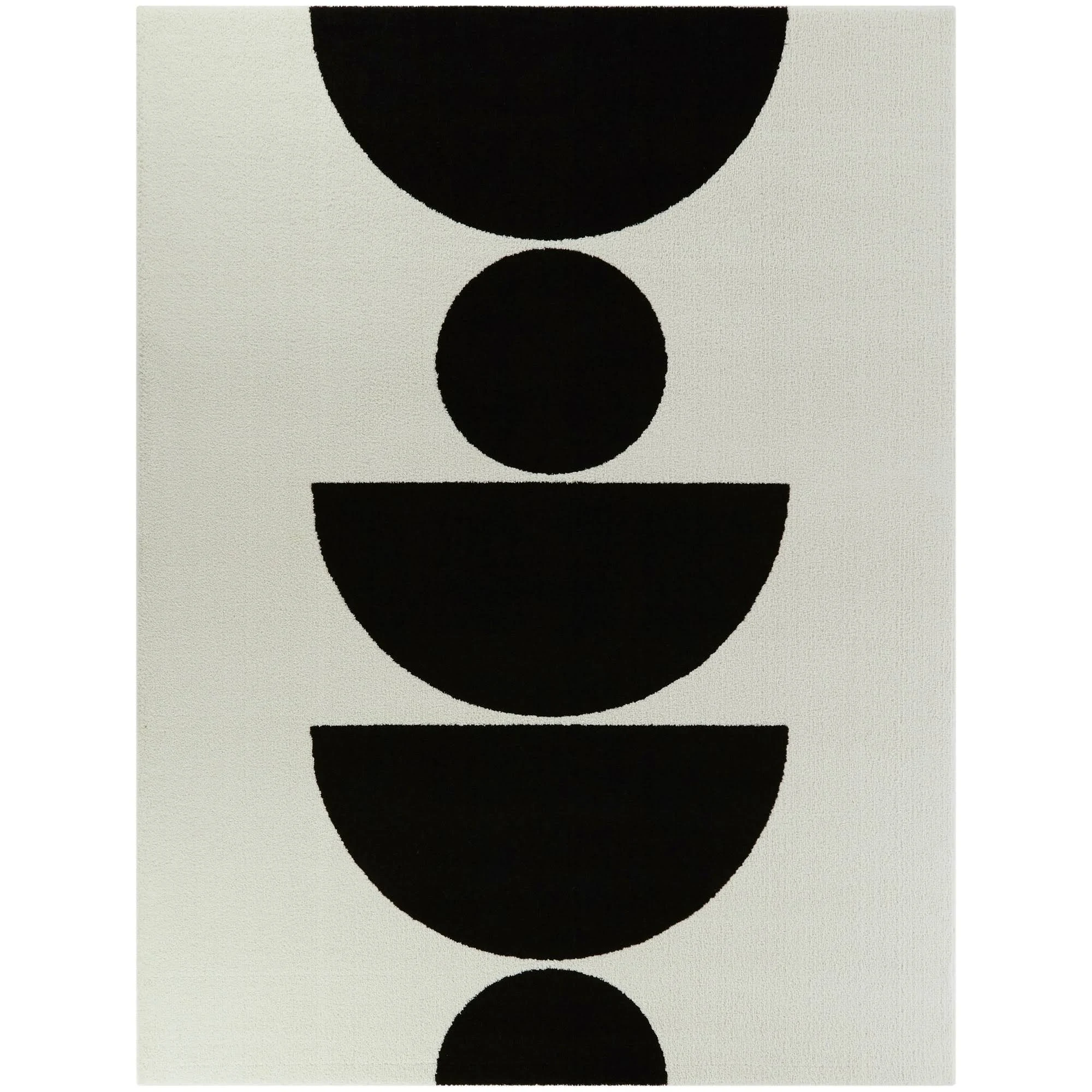 Balta Eclipse White 5 ft. x 7 ft. Modern Geometric Area Rug