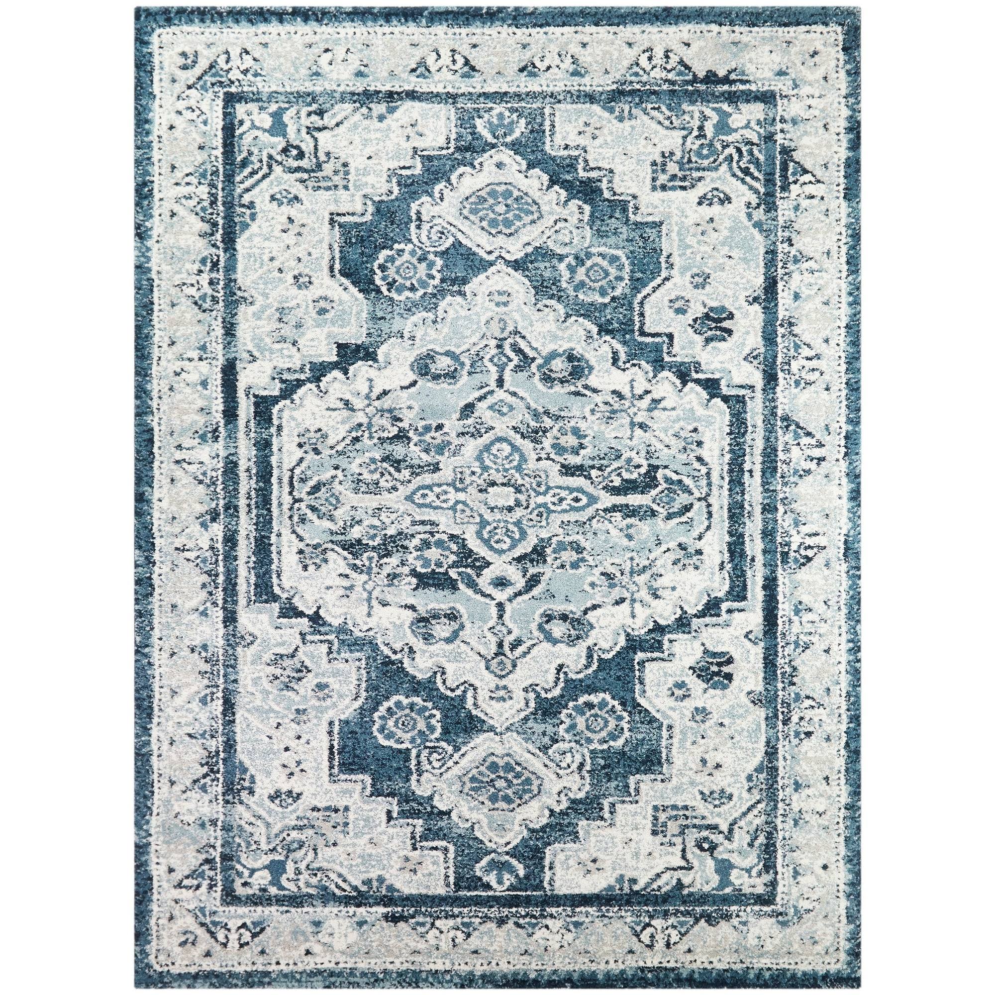 BALTA Lawson Light Blue 5 ft. x 7 ft. Traditional Persian Area Rug