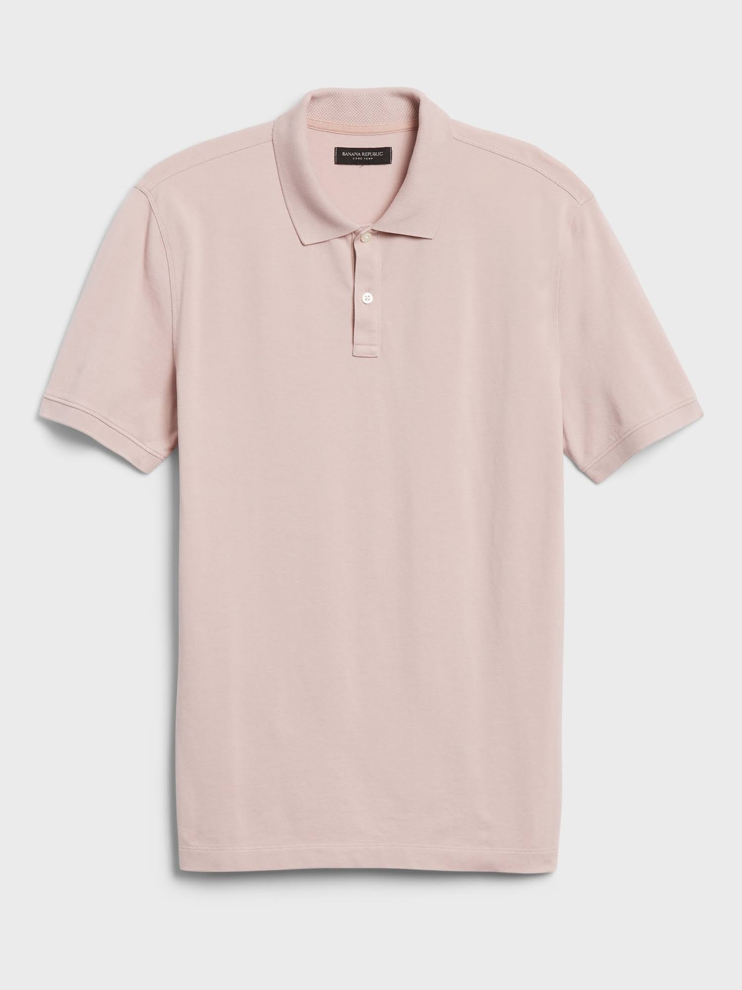Banana Republic Men's Core Temp Pique Polo Shirt Wispy Pink Size Xs