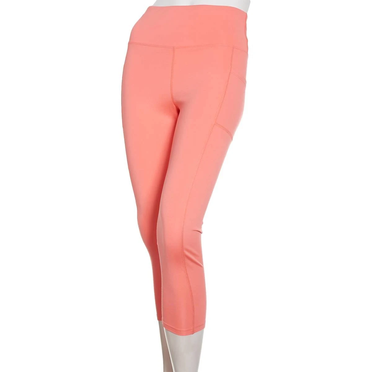 Womens Bally High Rise Pocketed Active Capris S Sugar Coral