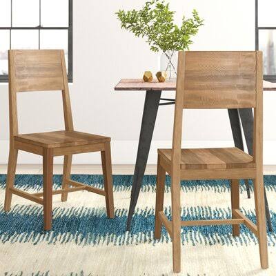 Abbey Solid Wood Side Chair (Set of 2) Color: Natural