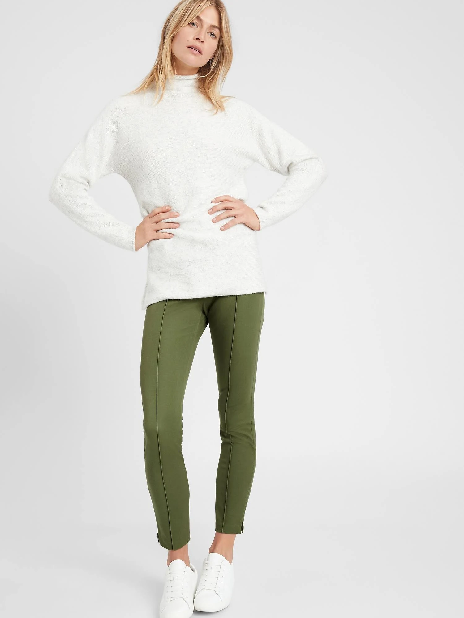 Banana Republic Women's High-Rise Sloan Legging Olive Green Size 8 Regular