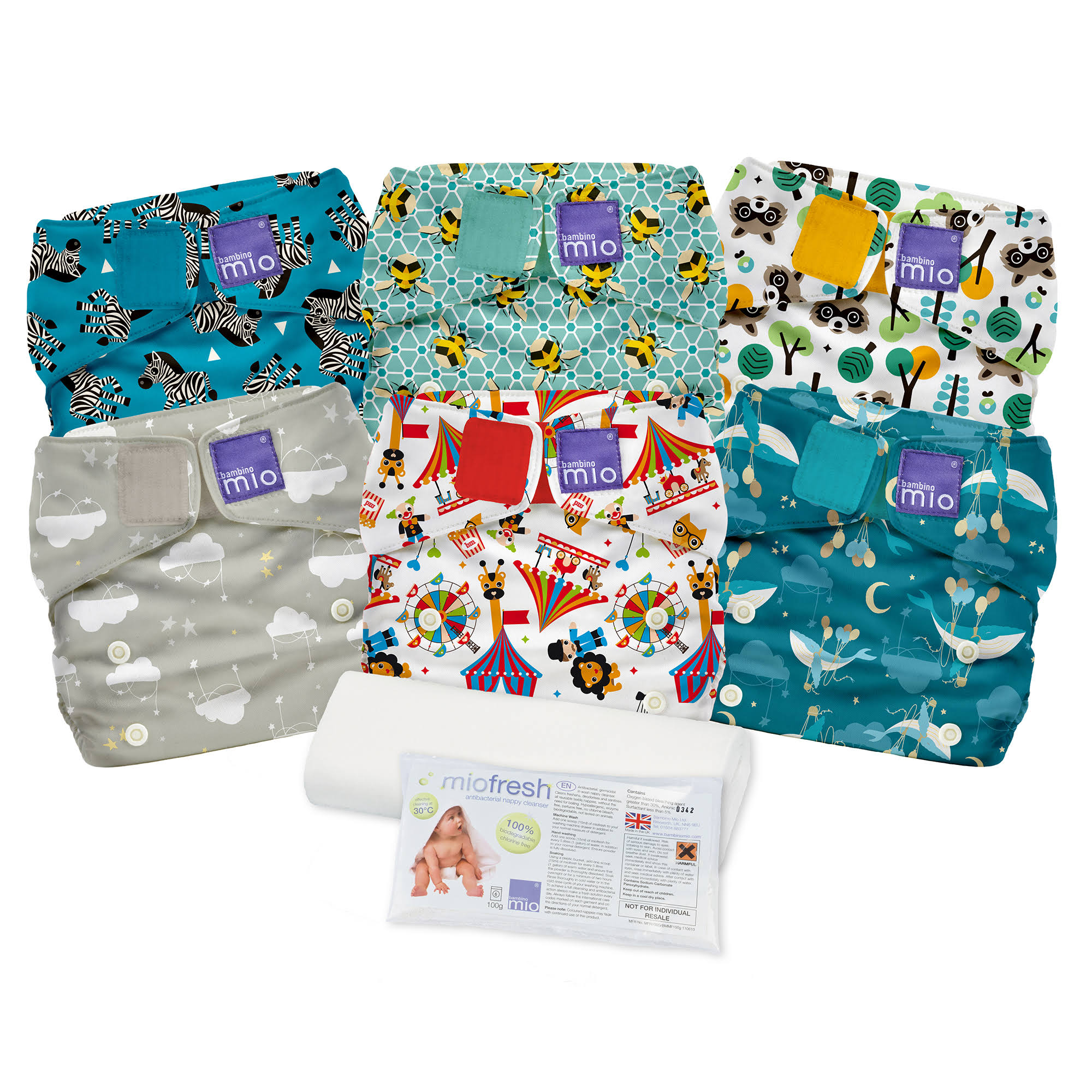 Bambino Mio Miosolo Reusable Nappy Set, Mixed