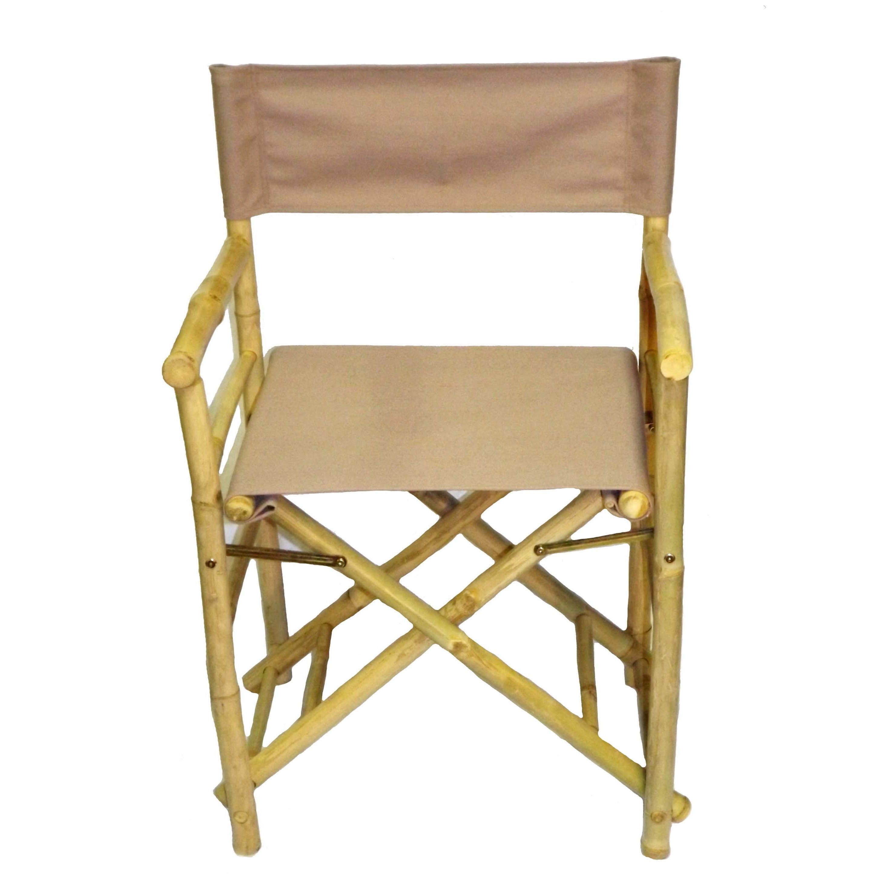 Bamboo 54 5113beige Low Bamboo Director&s Chair (Set of 2)