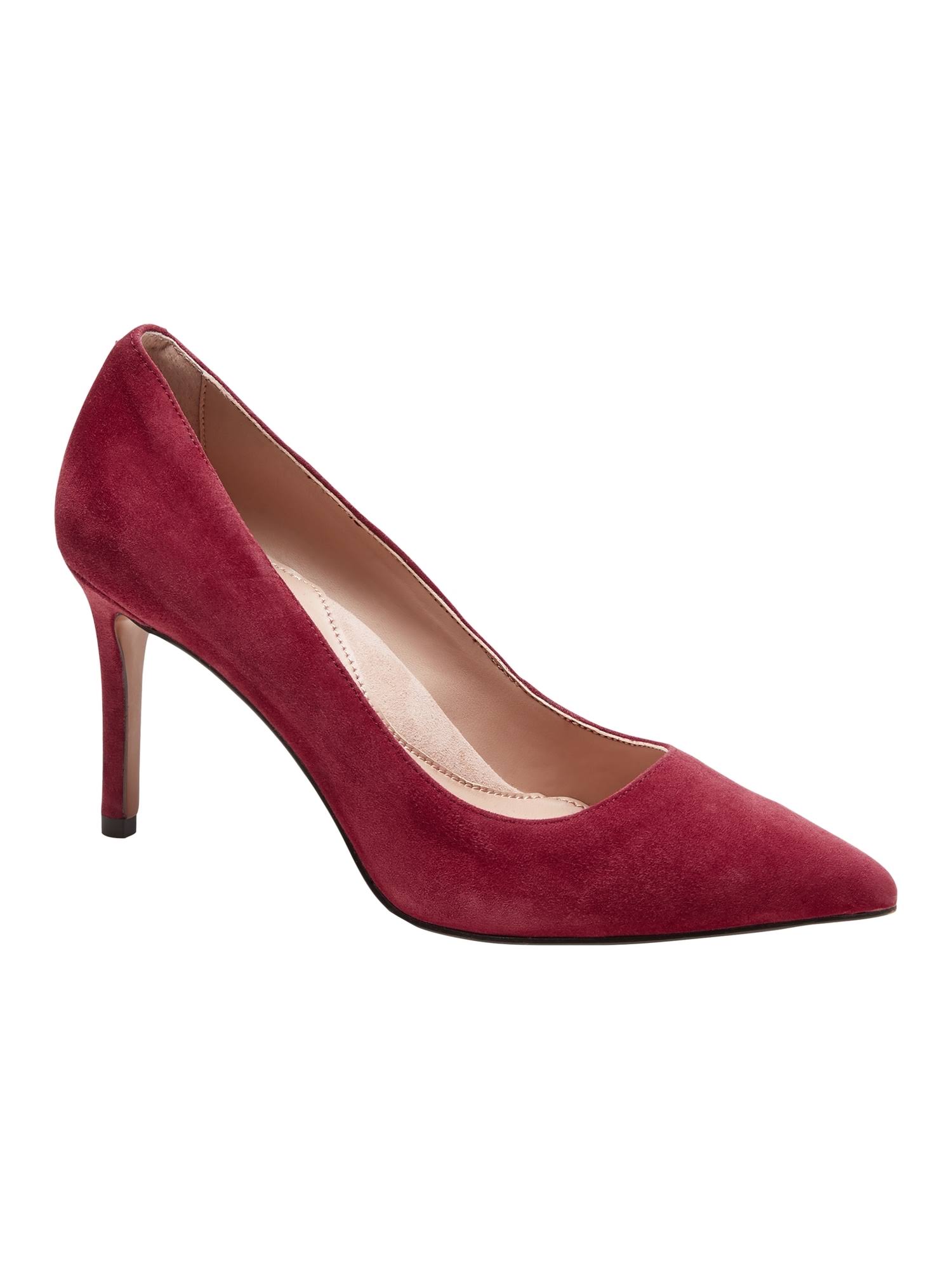 Banana Republic Women's Madison 12-Hour Pump Ruby Red Suede Size 10