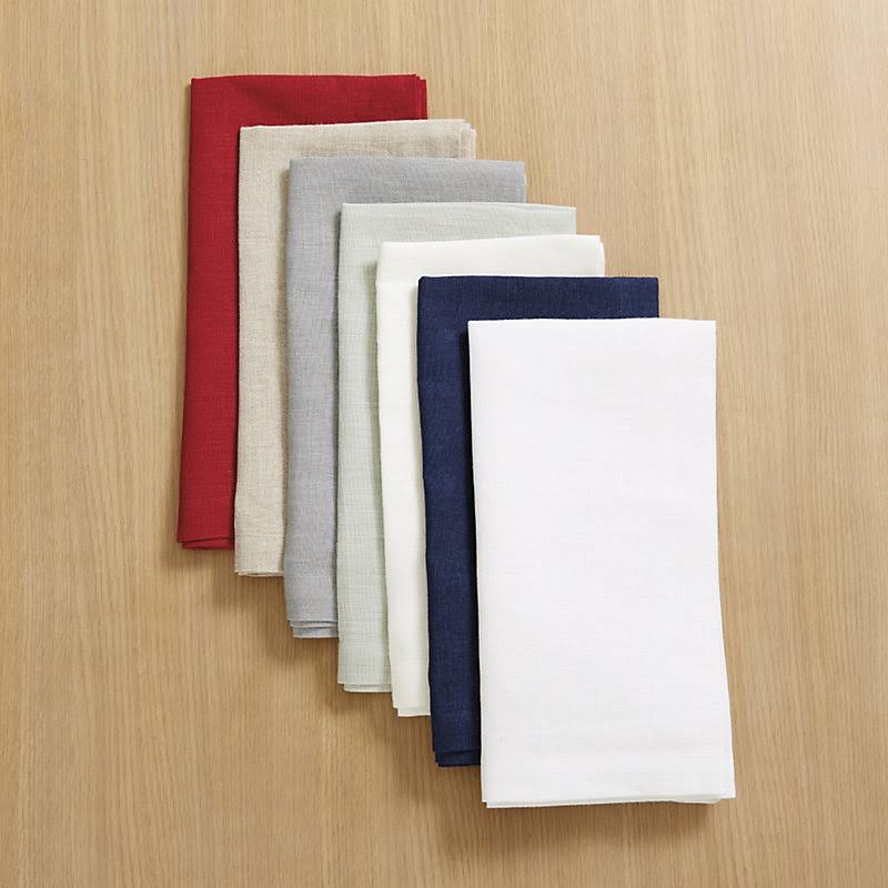 Set of 4 Marseille Linen Napkins White - Ballard Designs