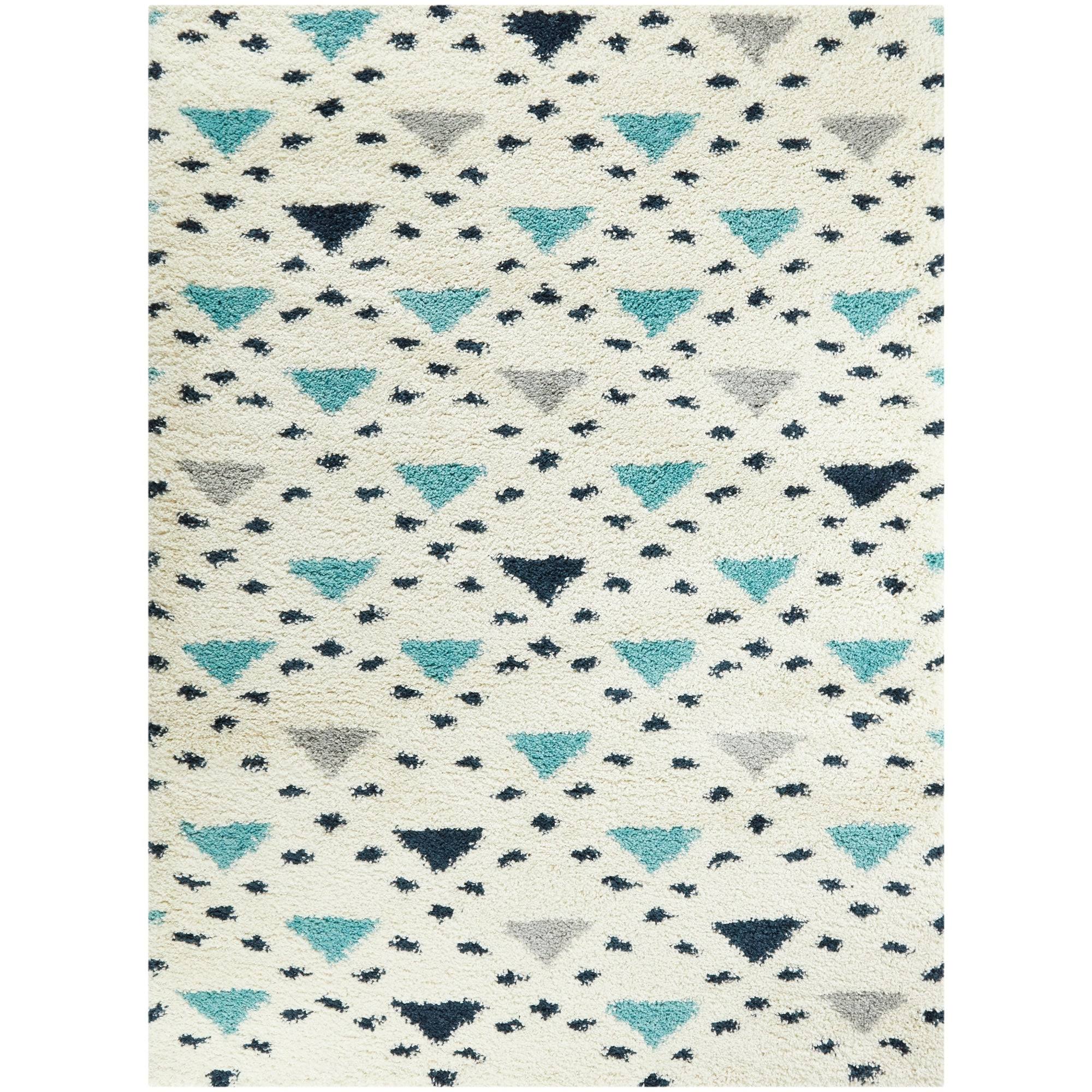 BALTA Harrison Blue 8 ft. x 10 ft. Geometric Shag Area Rug